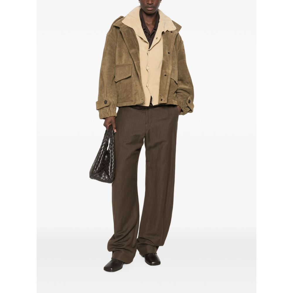 Sessùn Leather-Suede Flap-Pocket Jacket