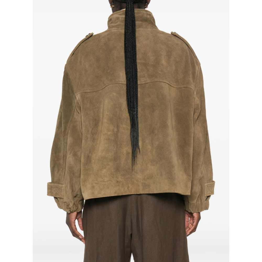 Sessùn Leather-Suede Flap-Pocket Jacket