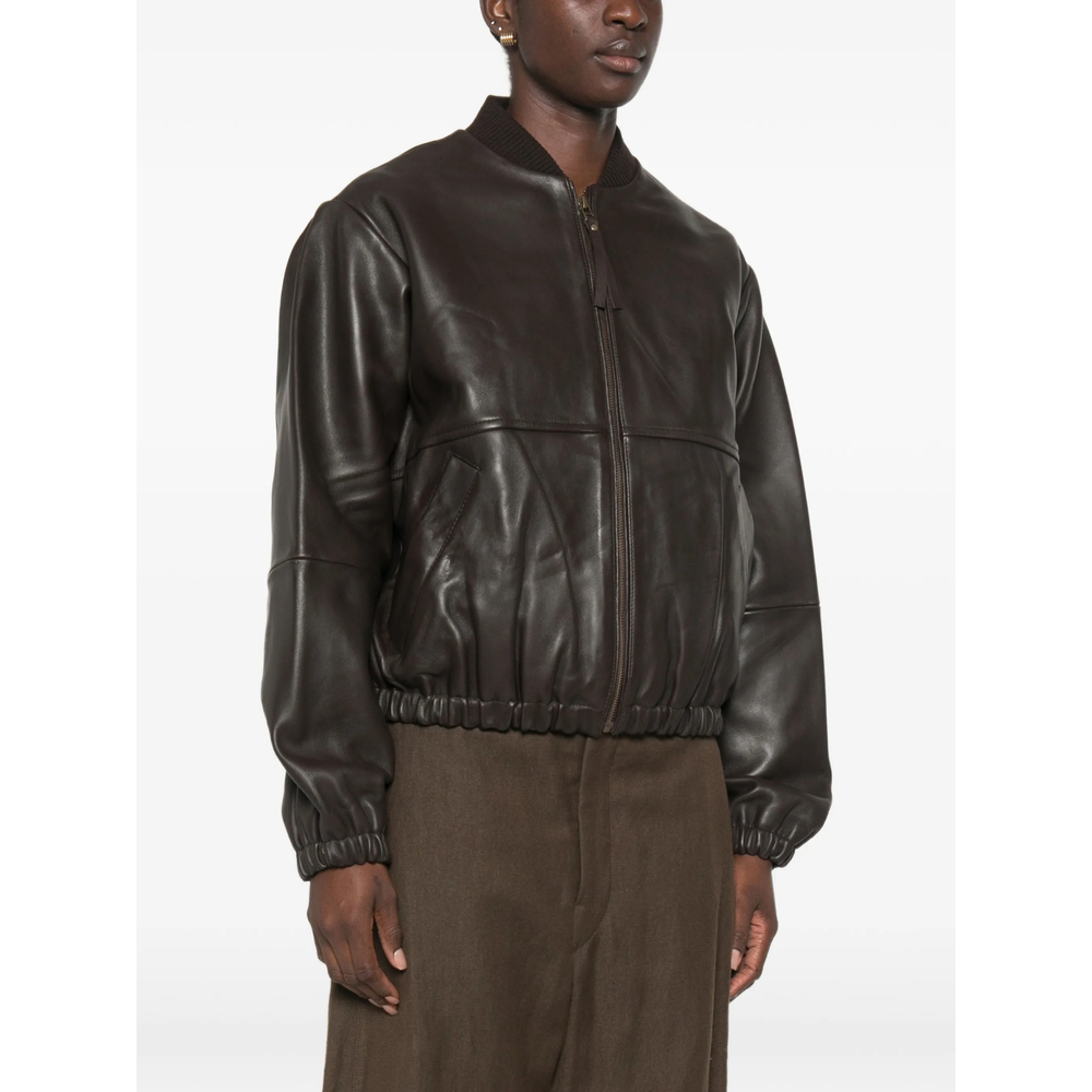 Sessùn Leather Bomber Jacket