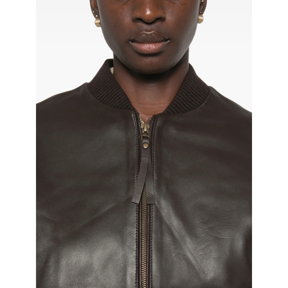 Sessùn Leather Bomber Jacket