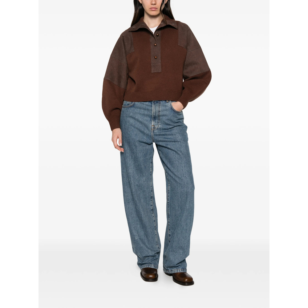 Sessùn Button-Up Panelled Sweater