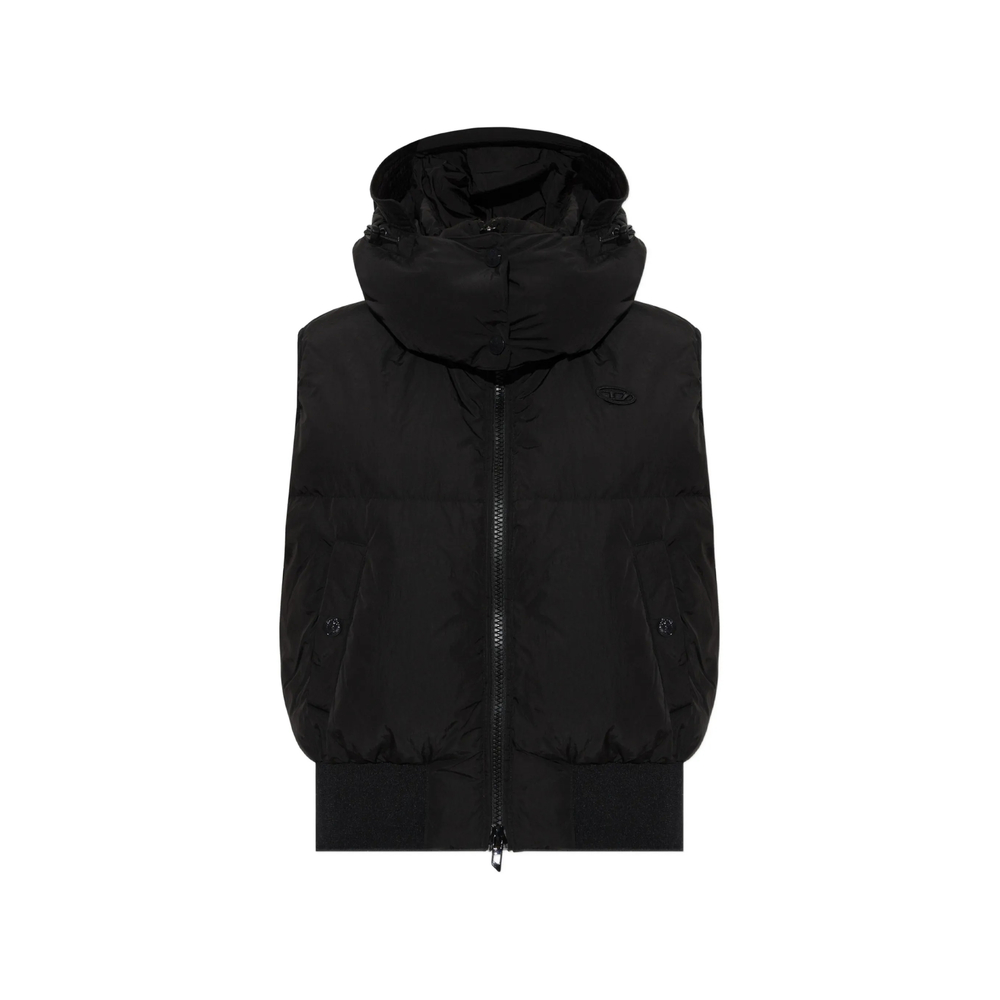 Logo Quilted Hooded Gilet