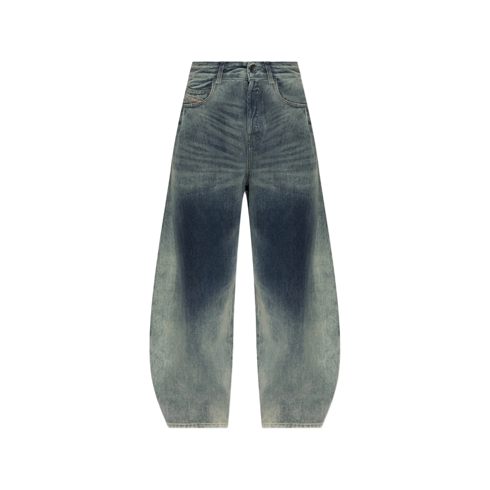 Diesel Faded-effect Wide-leg Jeans