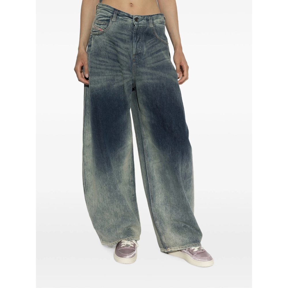 Faded-Effect Wide- Leg