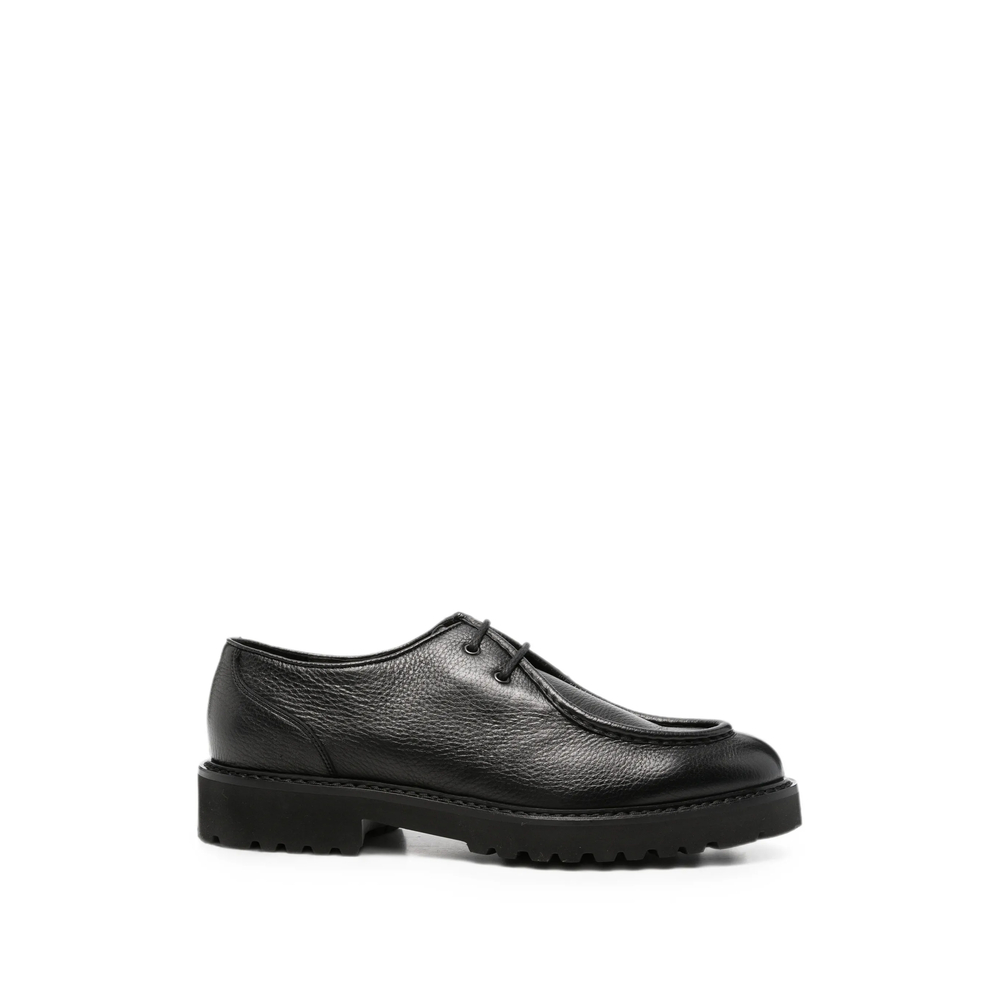 Doucal's Grained Leather Derby Shoes