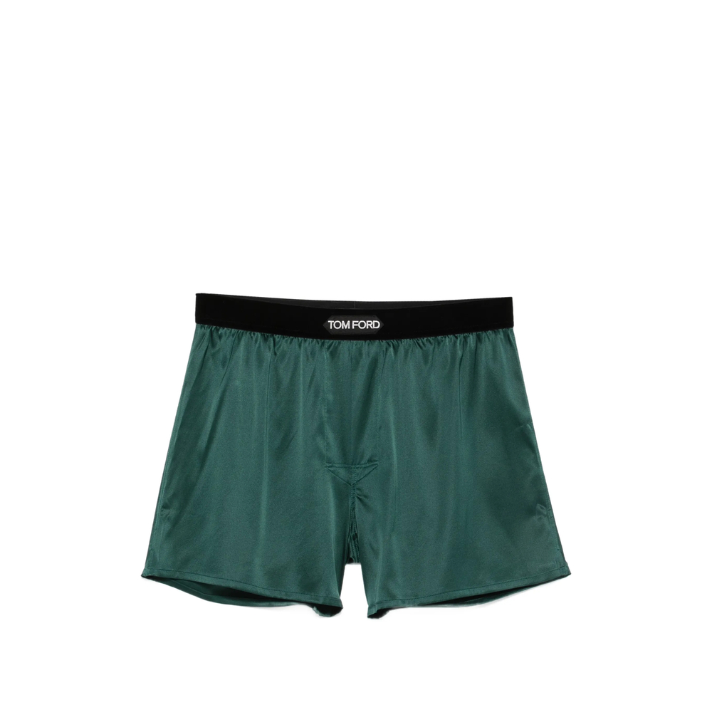 Tom Ford Underwear Logo-waistband Silk Boxer Shorts