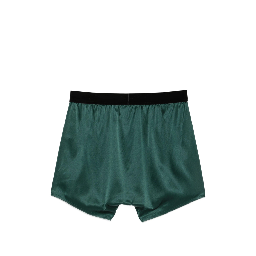 Logo-Waistband Silk Boxer Shorts