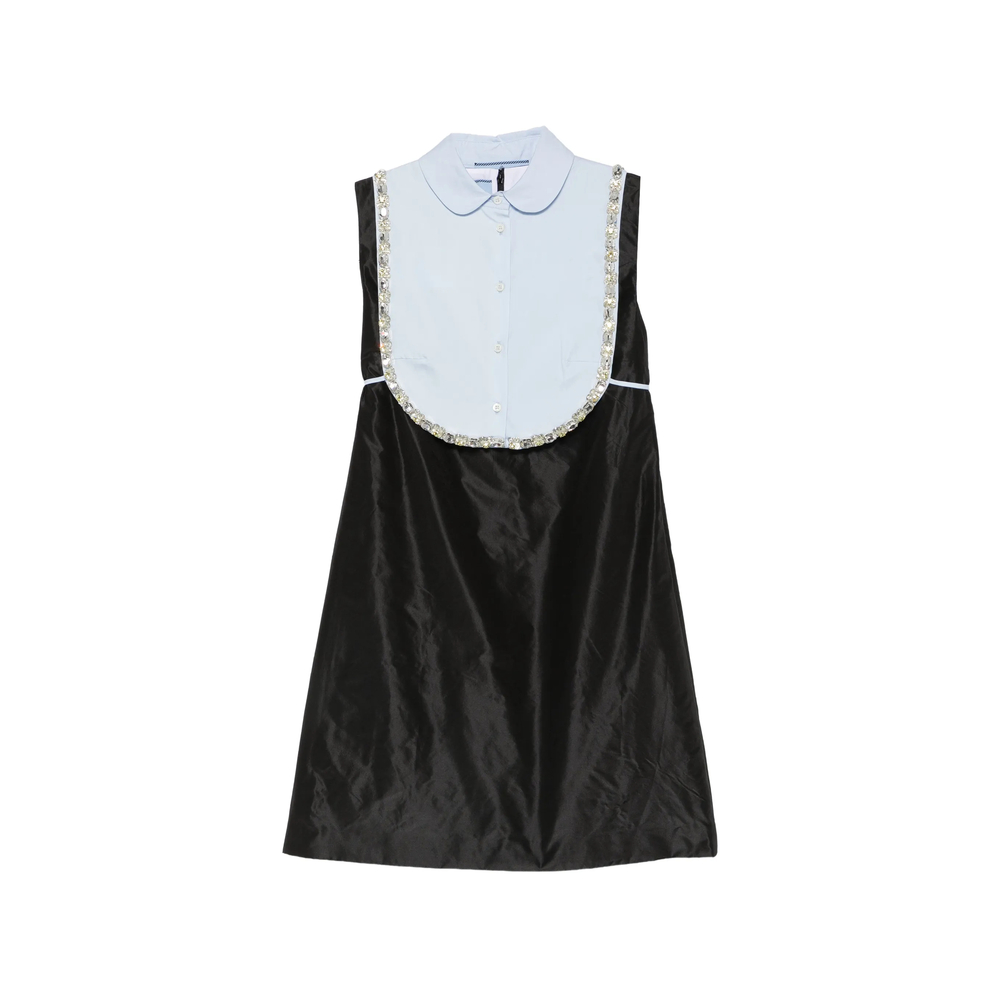 Prada Embroidered Taffeta Mini-dress