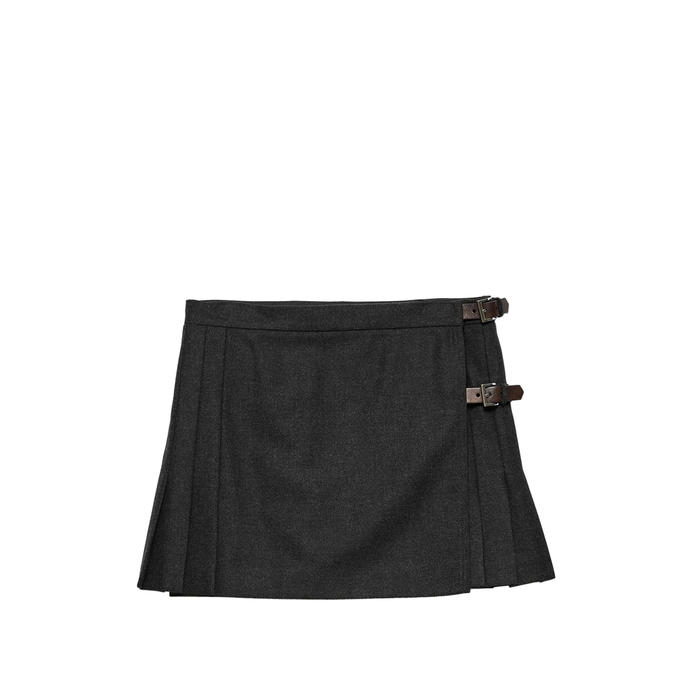 Prada Re-Wool Miniskirt