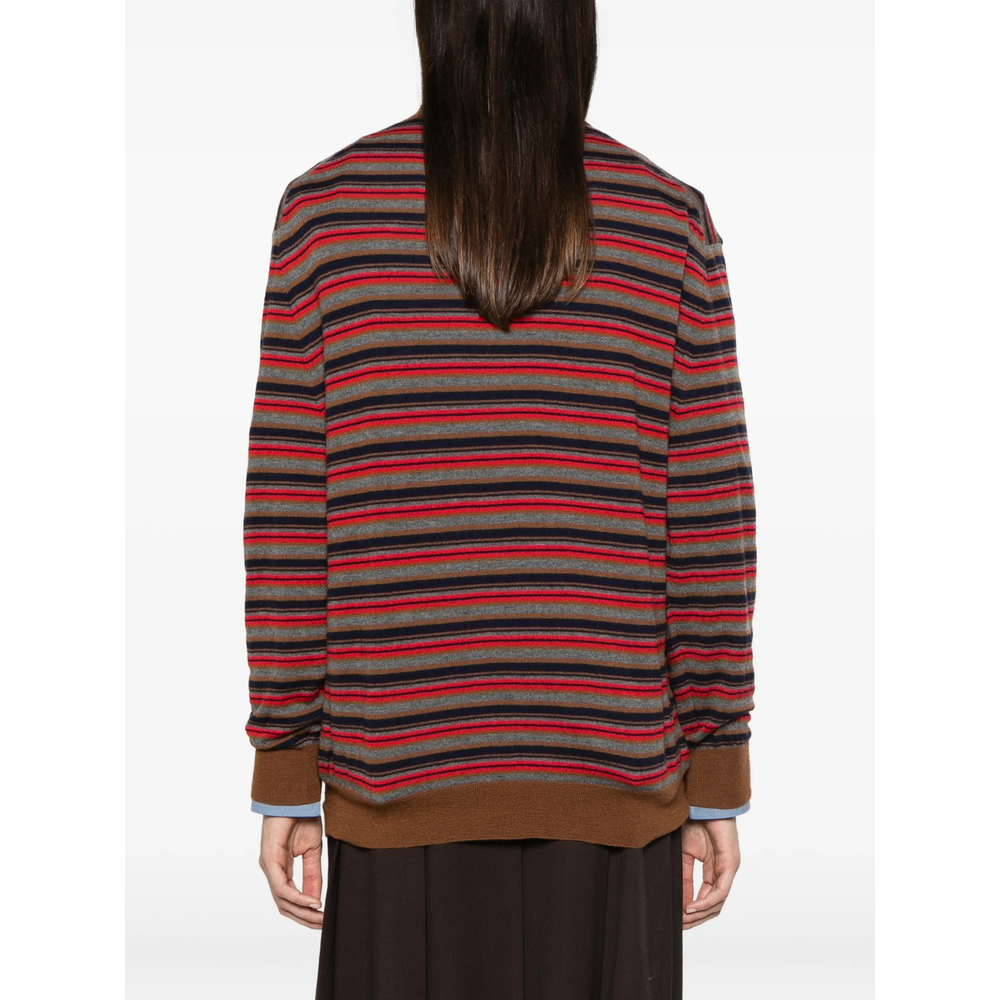 Striped Cashmere Polo Sweater