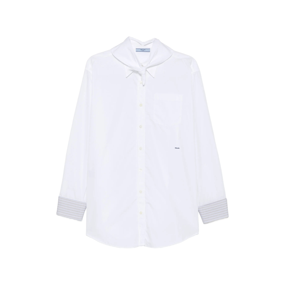 Prada Striped-cuff Chest-pocket Shirt