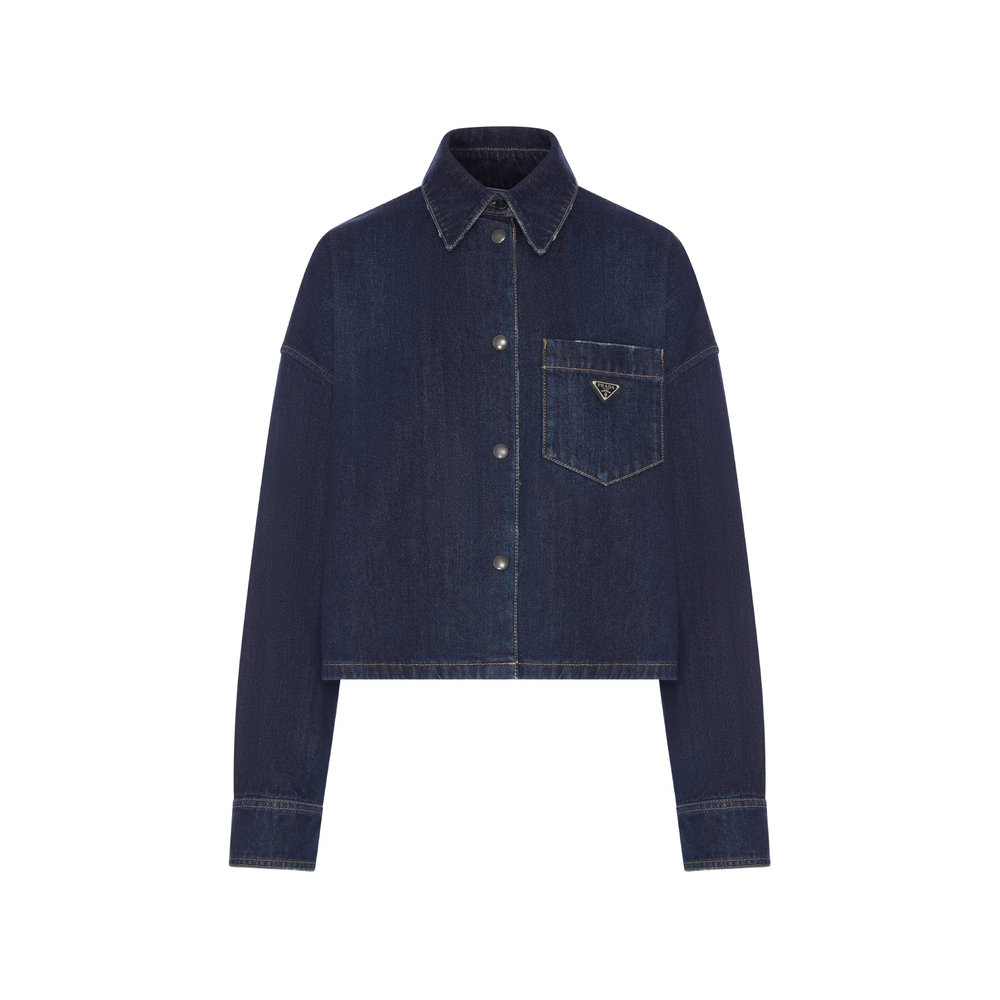 Prada Logo-plaque Denim Jacket