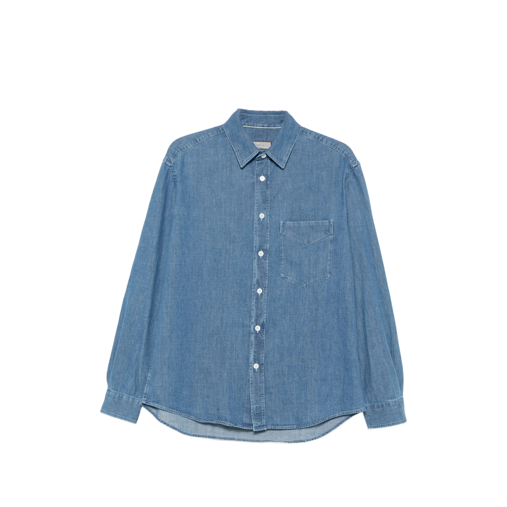 Canali Chest-pocket Denim Shirt