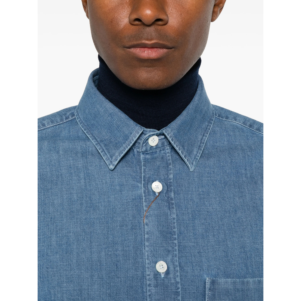 Chest-Pocket Denim Shirt