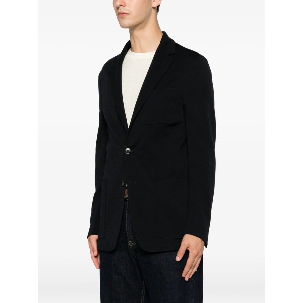 Single-Breasted Notched-Lapel Blazer