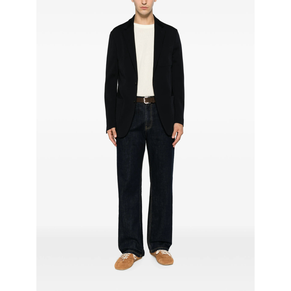 Single-Breasted Notched-Lapel Blazer