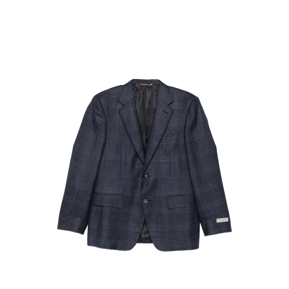 Canali Check-pattern Notched-lapel Blazer