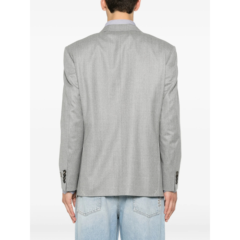 Notched-Lapel Single-Breasted Blazer