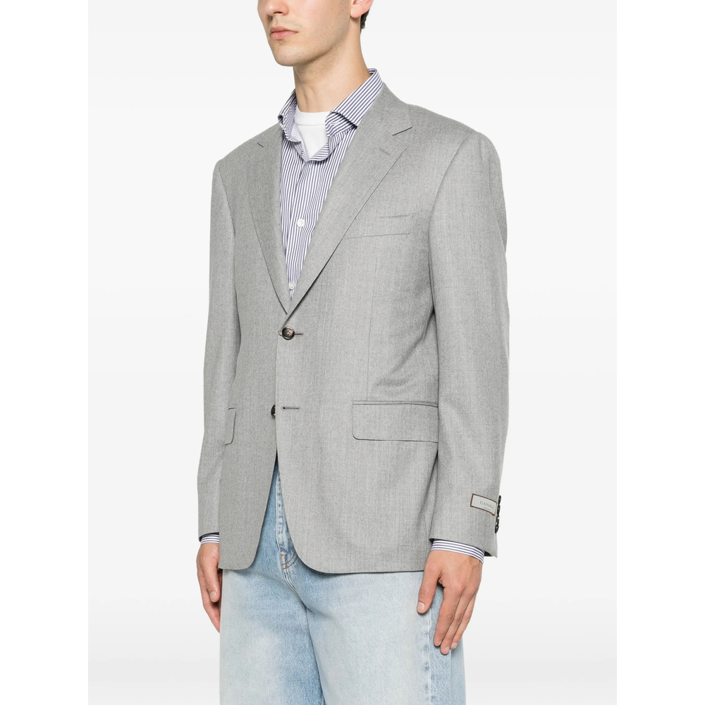 Notched-Lapel Single-Breasted Blazer