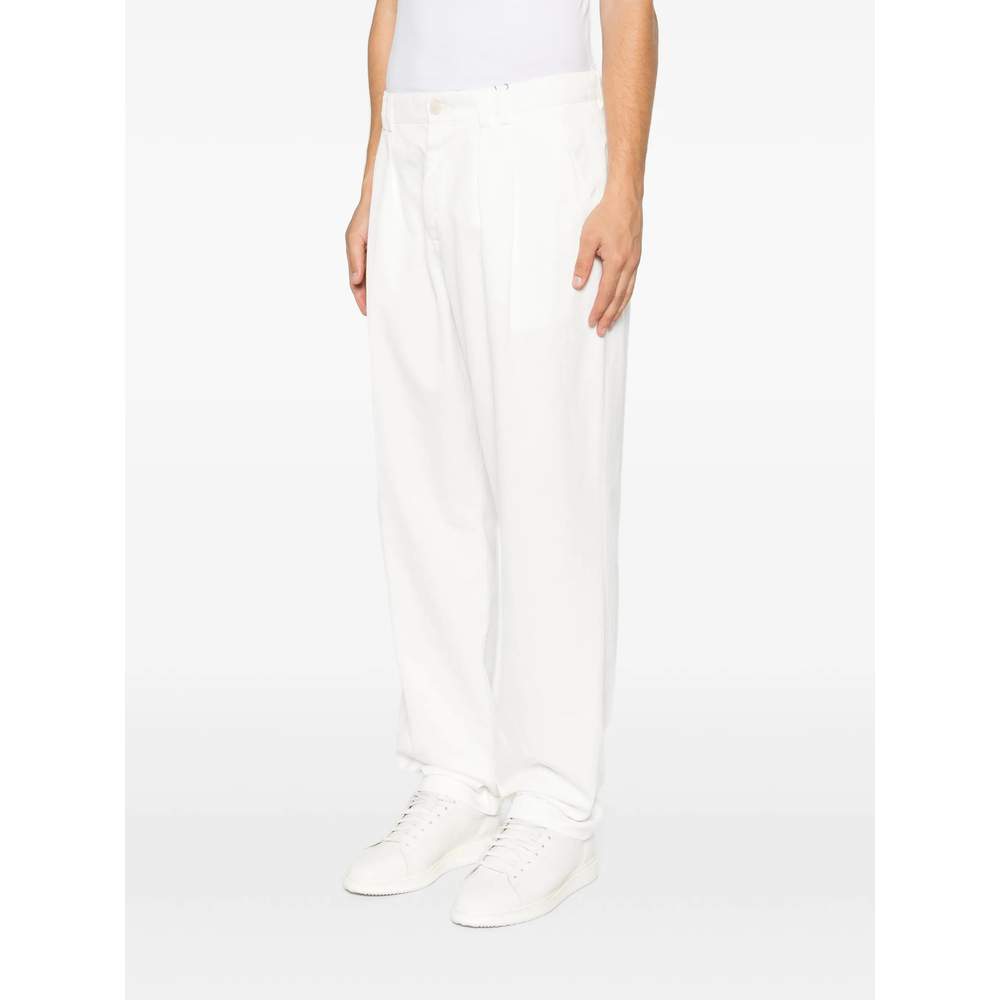Pleated Straight-Leg Trousers