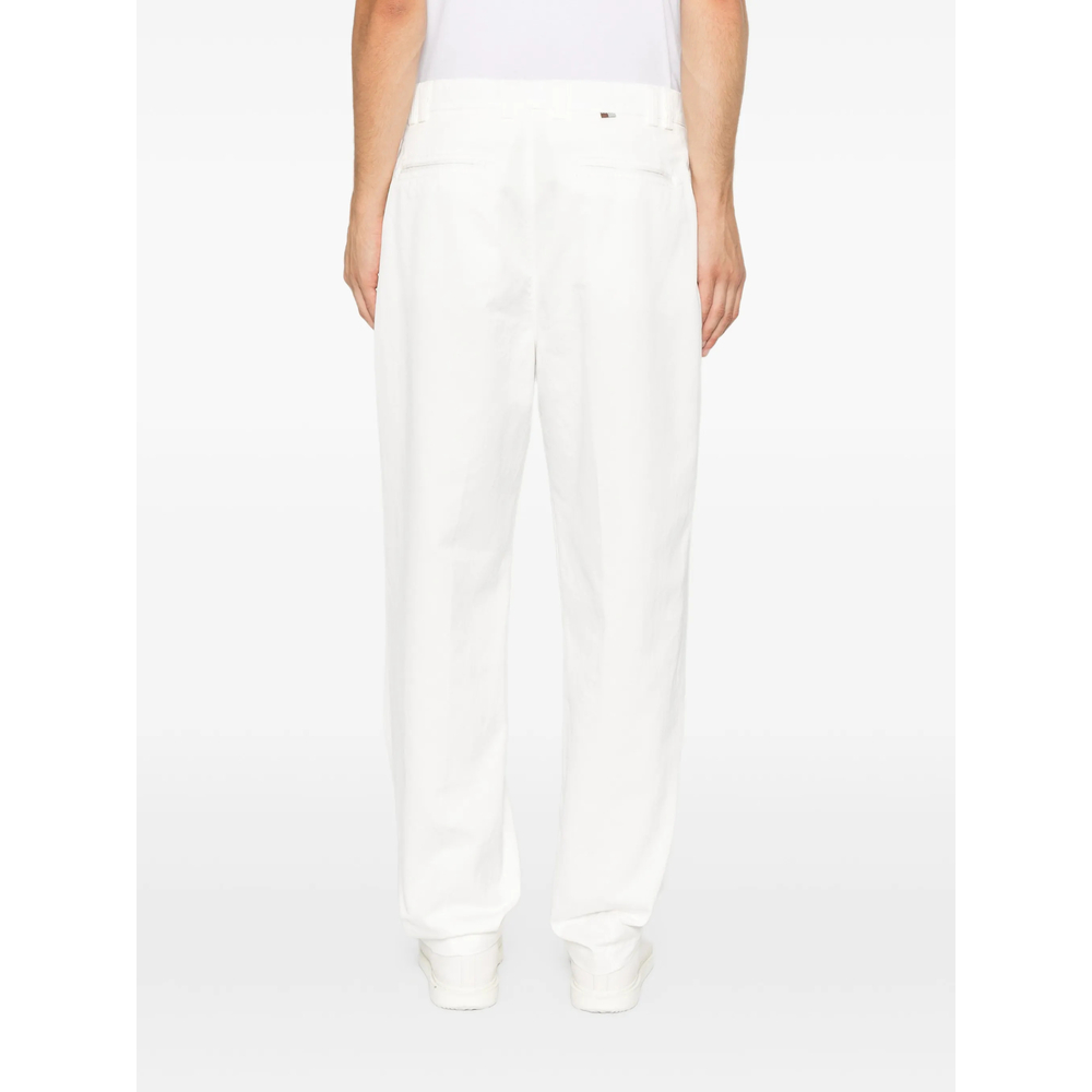 Pleated Straight-Leg Trousers