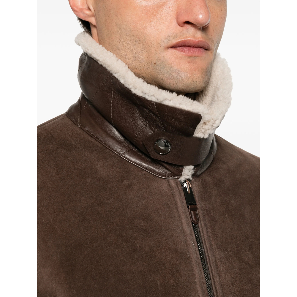 Shearling-Collar Jacket