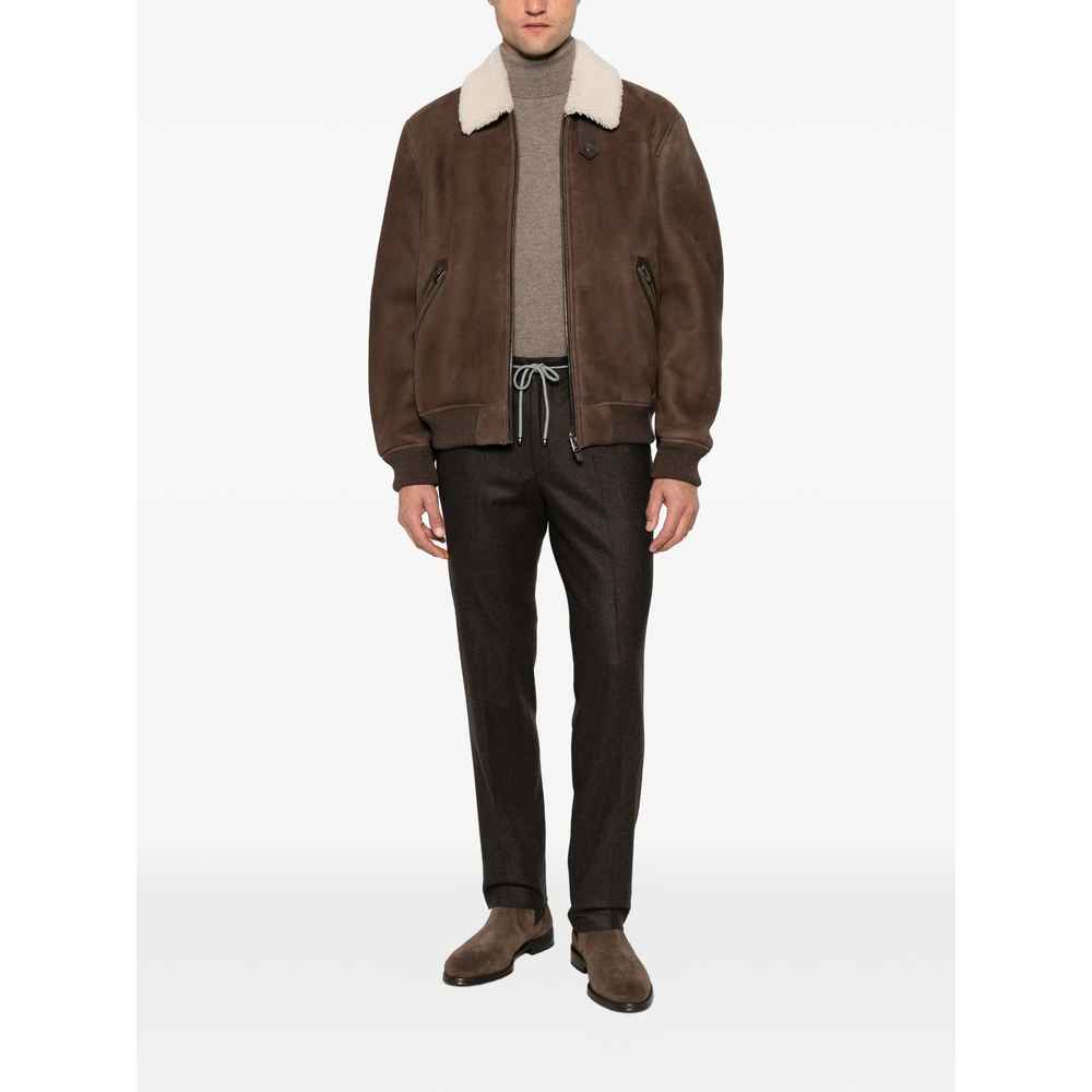 Shearling-Collar Jacket