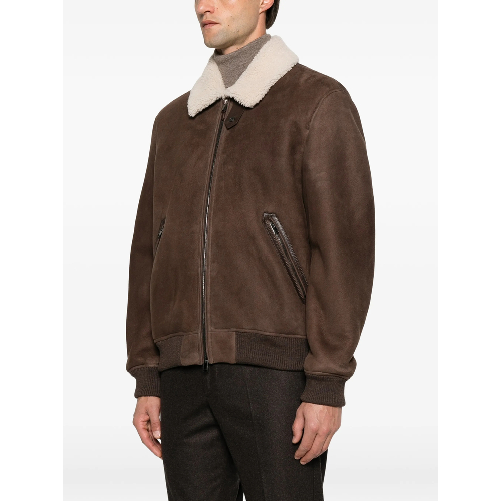 Shearling-Collar Jacket