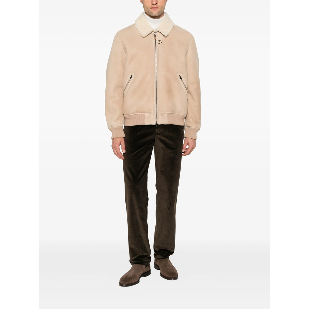 Shearling-Collar Jacket