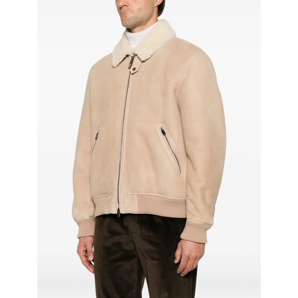 Shearling-Collar Jacket