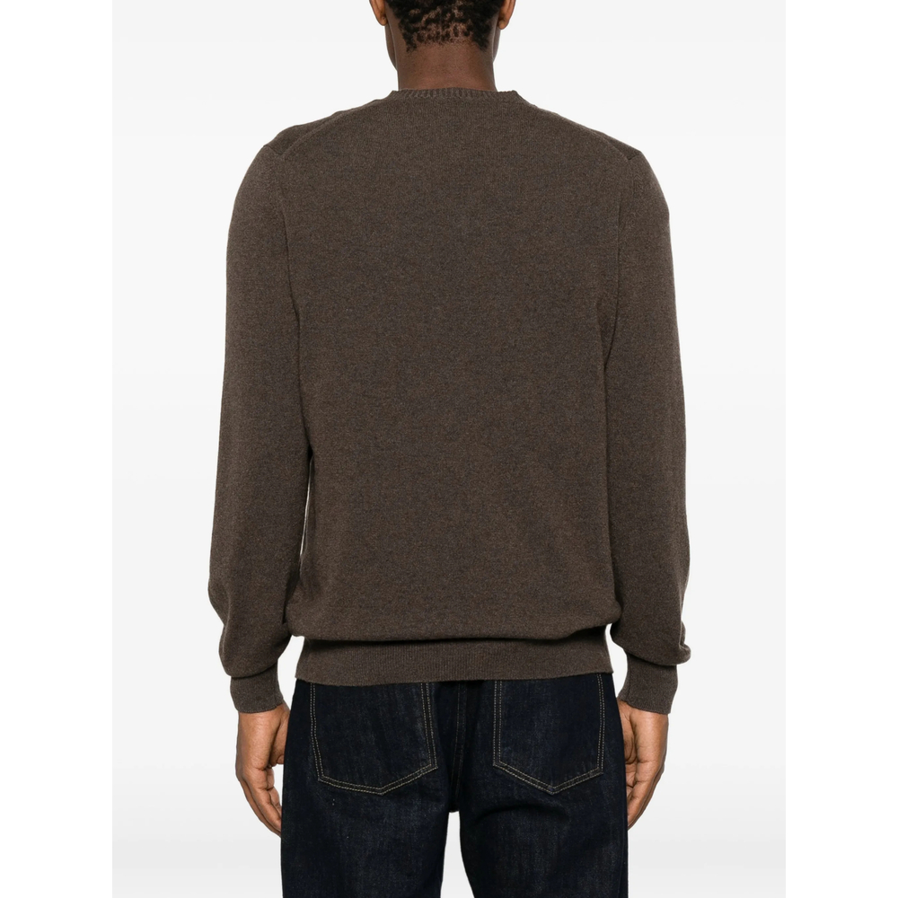 V-Neck Ribbed-Trim Sweater