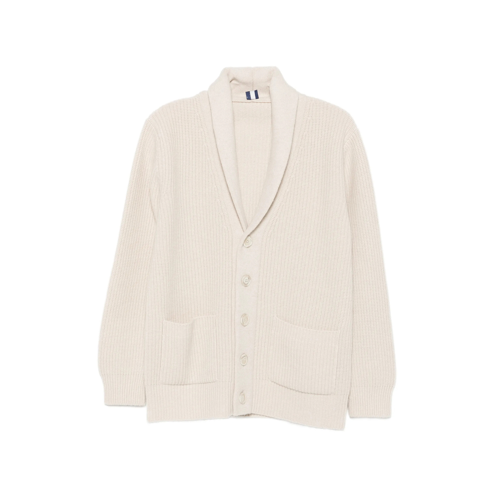 Fedeli Ribbed-knit Shawl-collar Cardigan