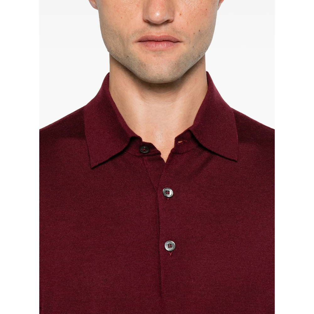Button-Up Collar Polo Shirt