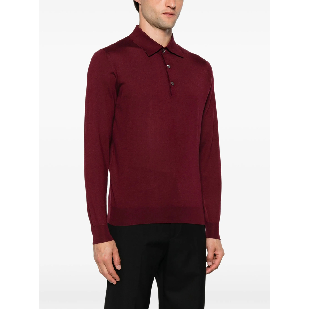 Button-Up Collar Polo Shirt