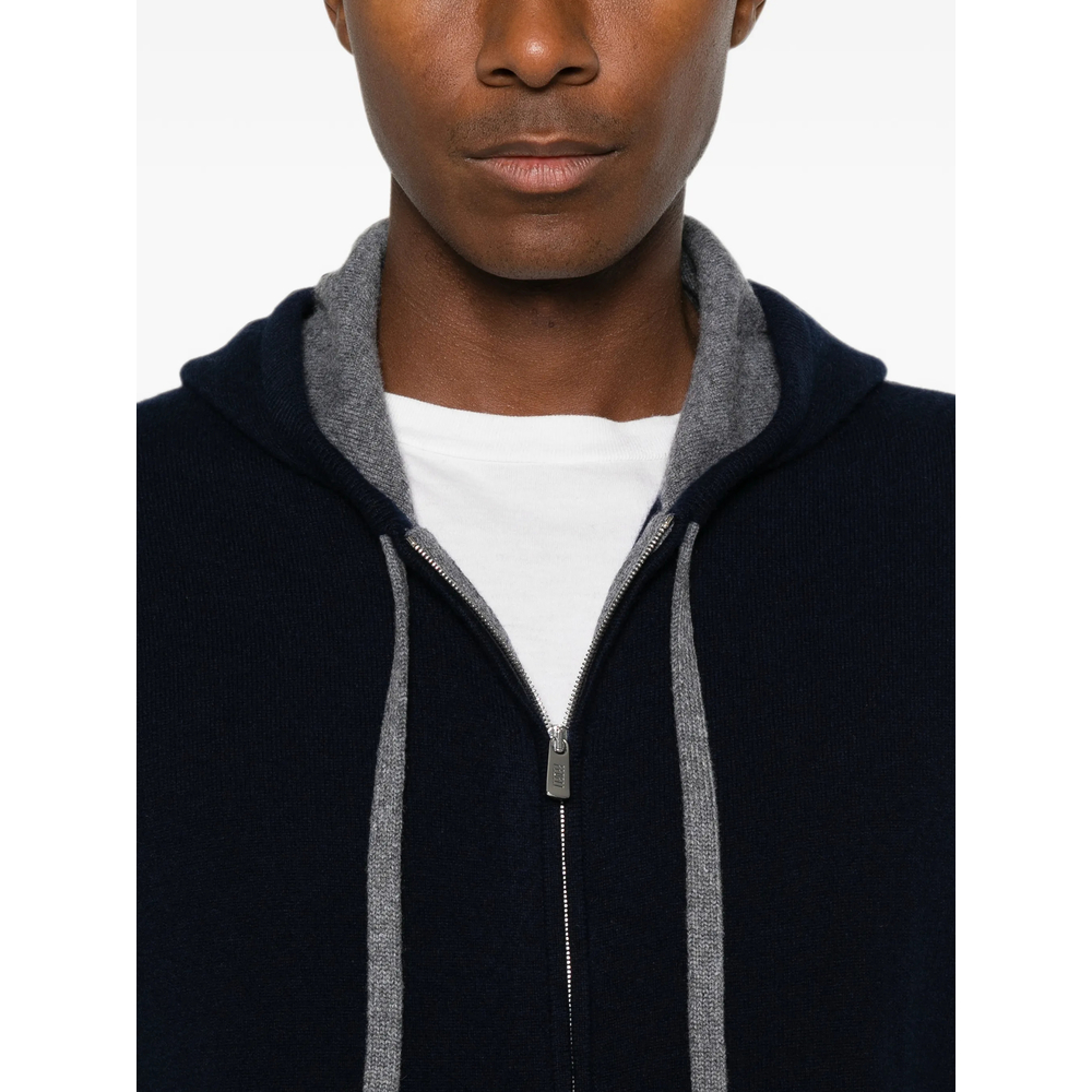 Davis Zip-Up Drawstring Knitted Hoodie