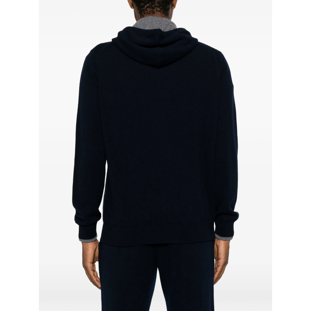 Davis Zip-Up Drawstring Knitted Hoodie