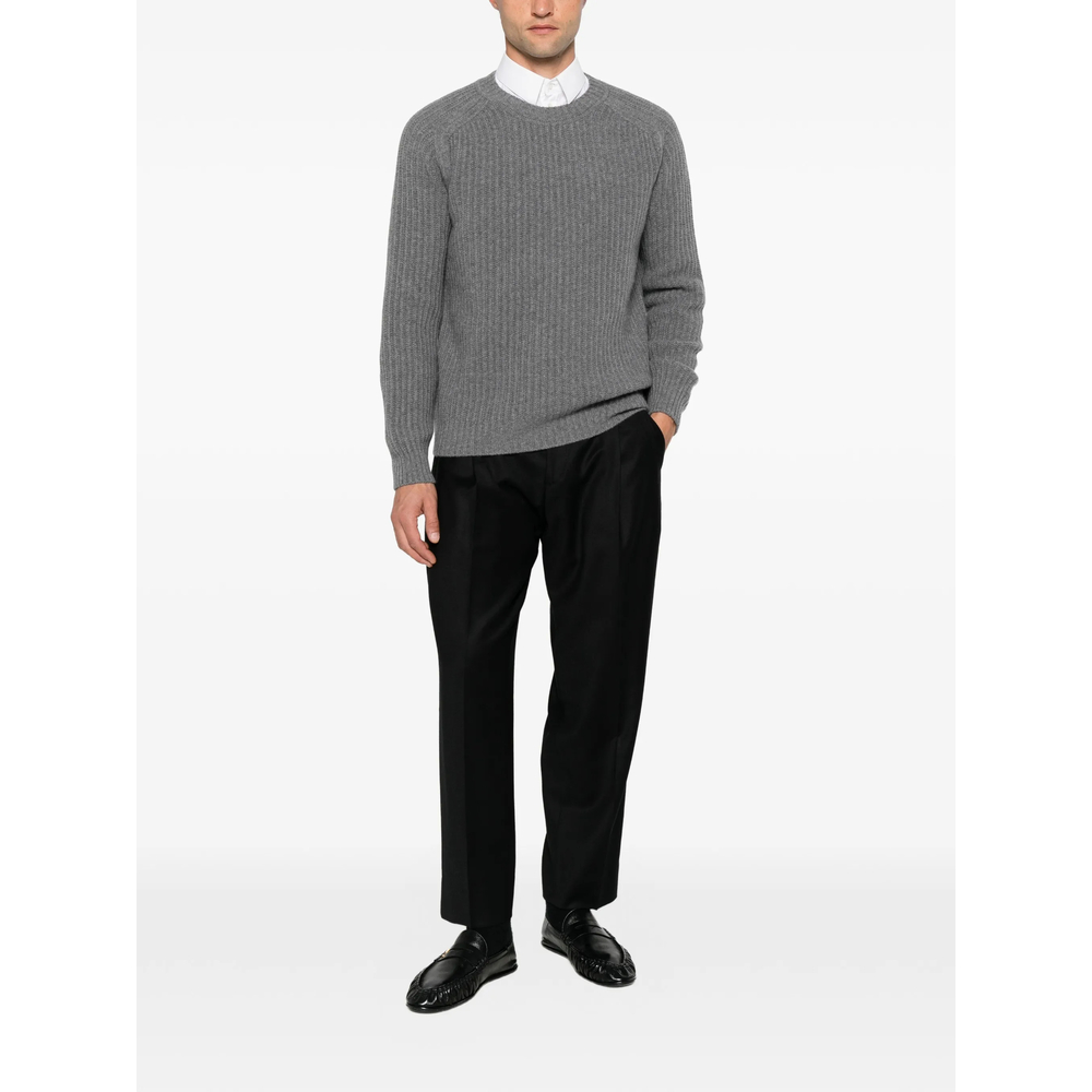 Ribbed Raglan-Sleeve Sweater