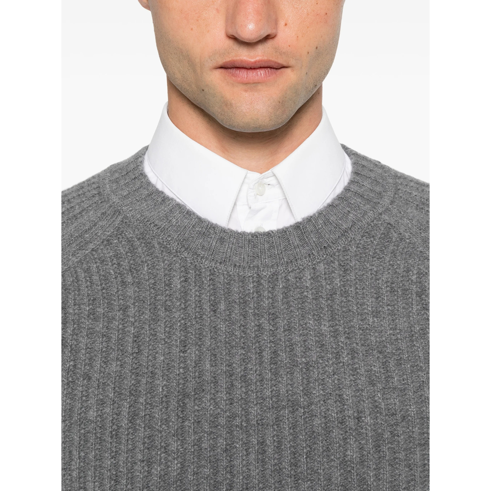 Ribbed Raglan-Sleeve Sweater