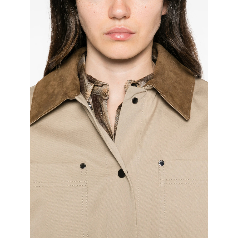 Suede-Collar Utility Jacket
