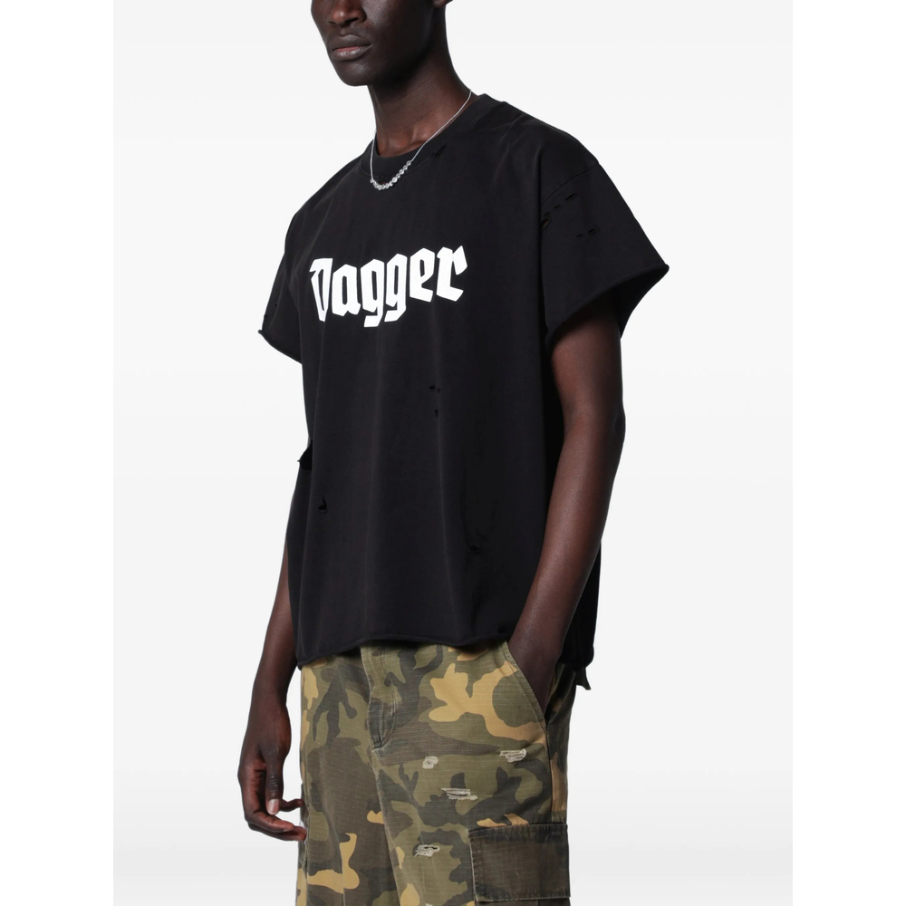 Dagger Alles Gute Shrunk Ts Distressed Logo-print T-shirt In Multi