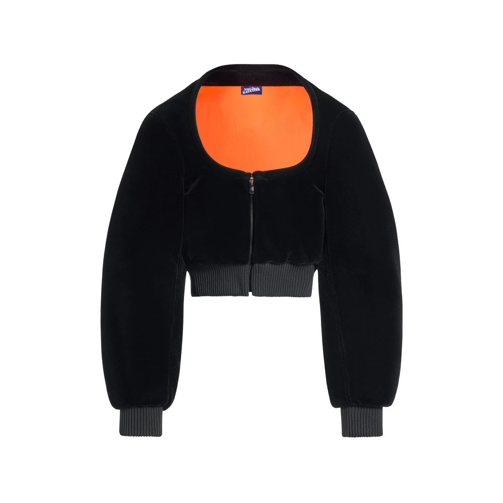 Jean Paul Gaultier Boxy-fit Cropped Bomber Jacket