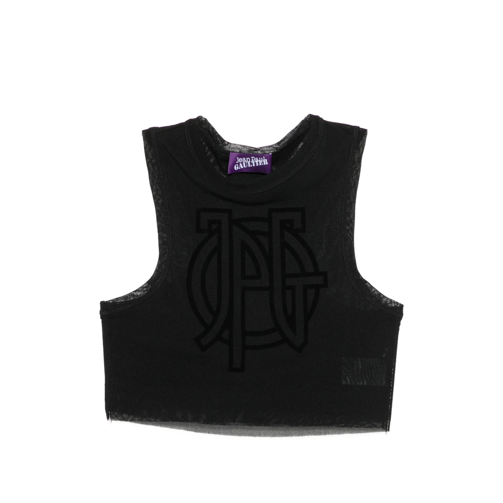 Jean Paul Gaultier Logo-detail Cropped Top