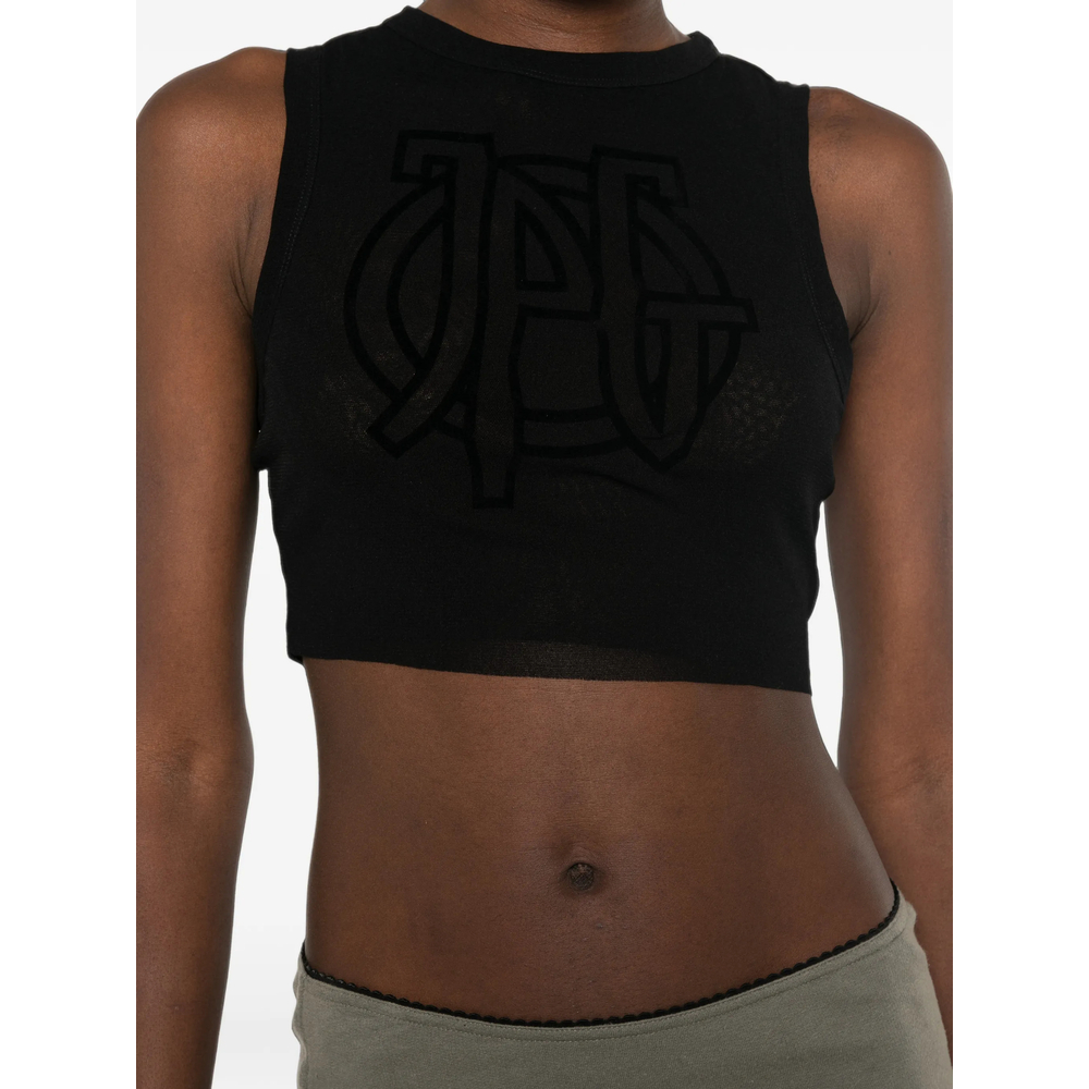 Logo-Detail Cropped Top