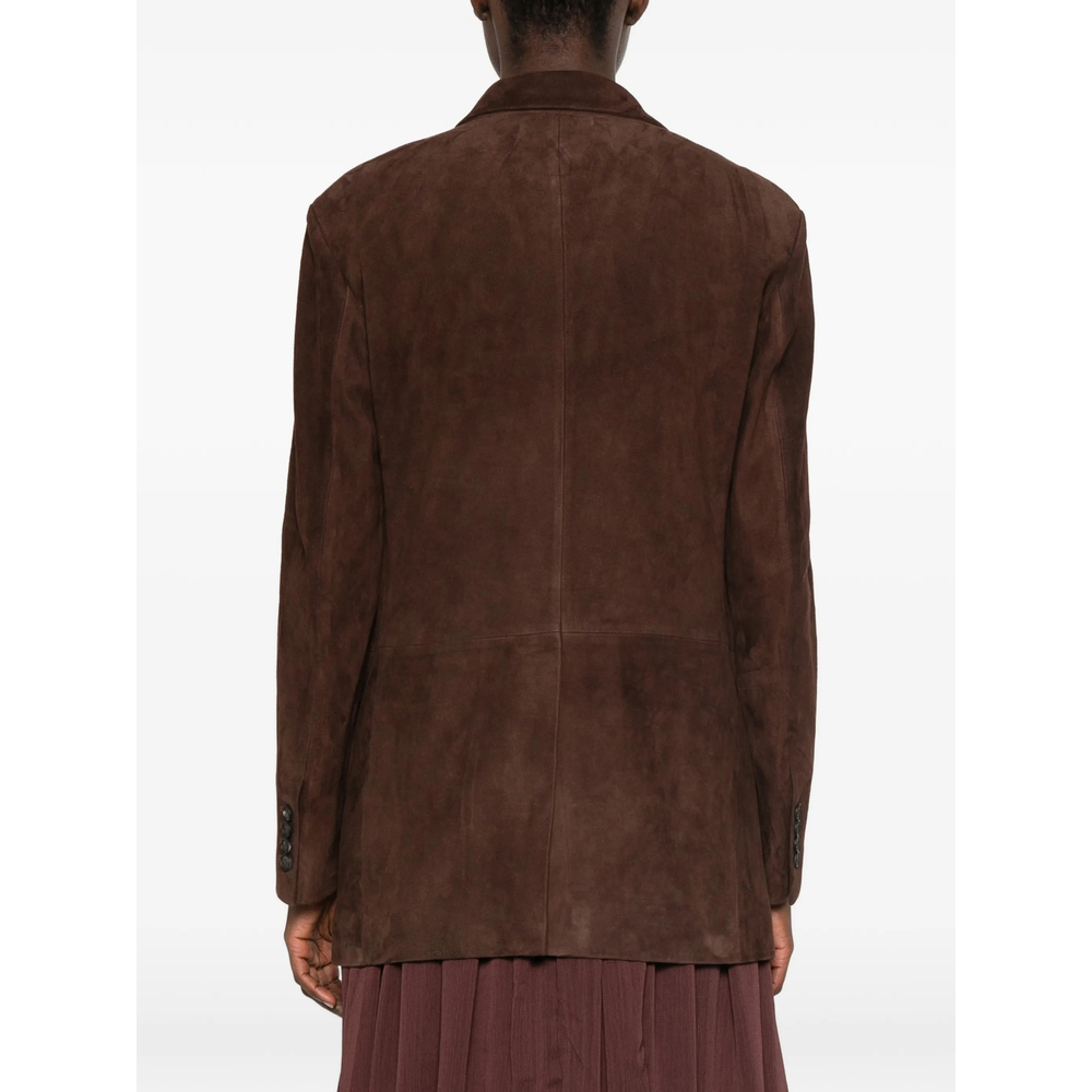 Cilian Suede Notched-Lapels Jacket