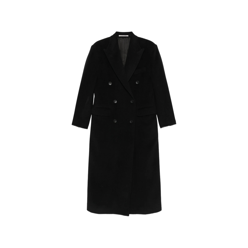 Caitlyn Double-Breasted Peak-Lapel Coat