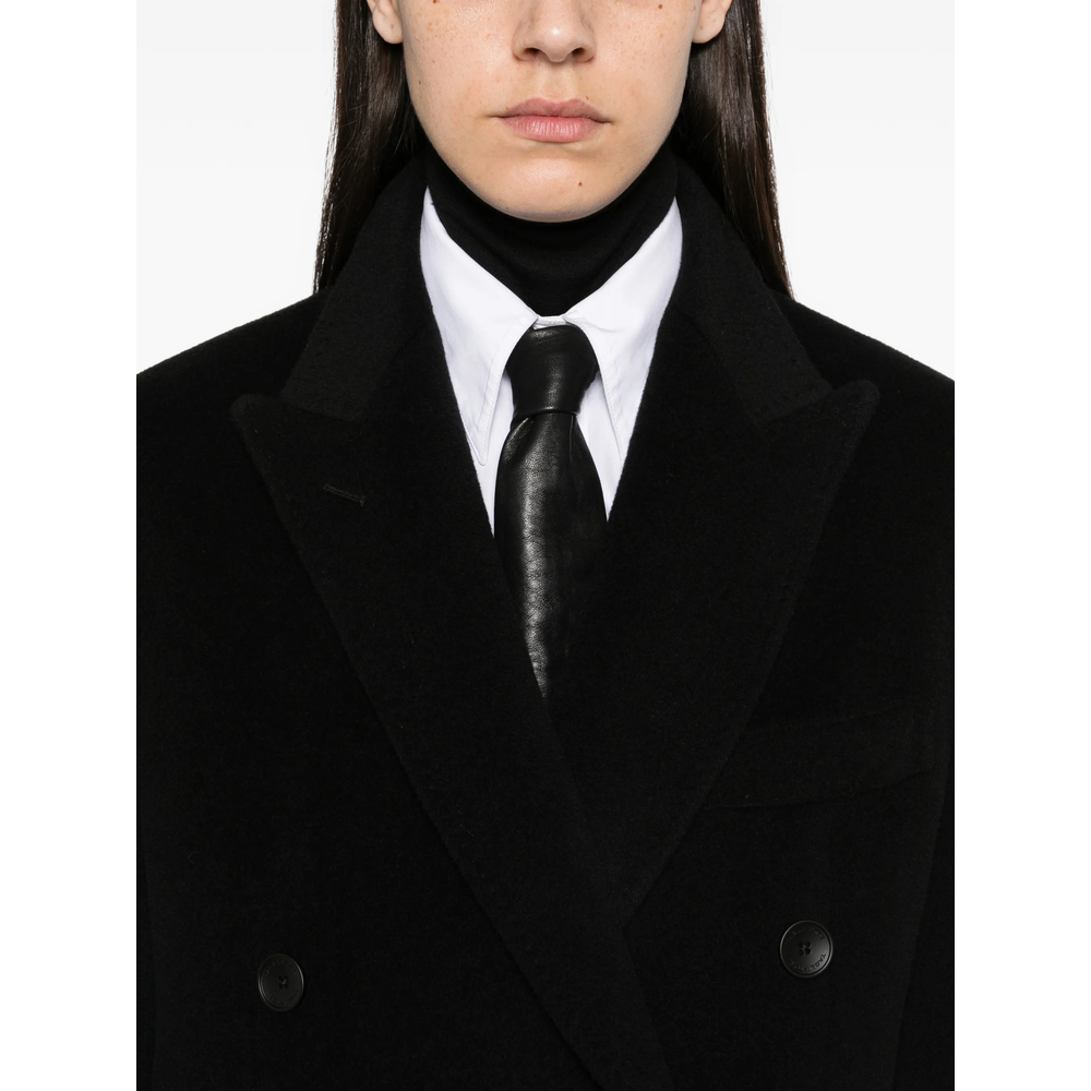 Caitlyn Double-Breasted Peak-Lapel Coat