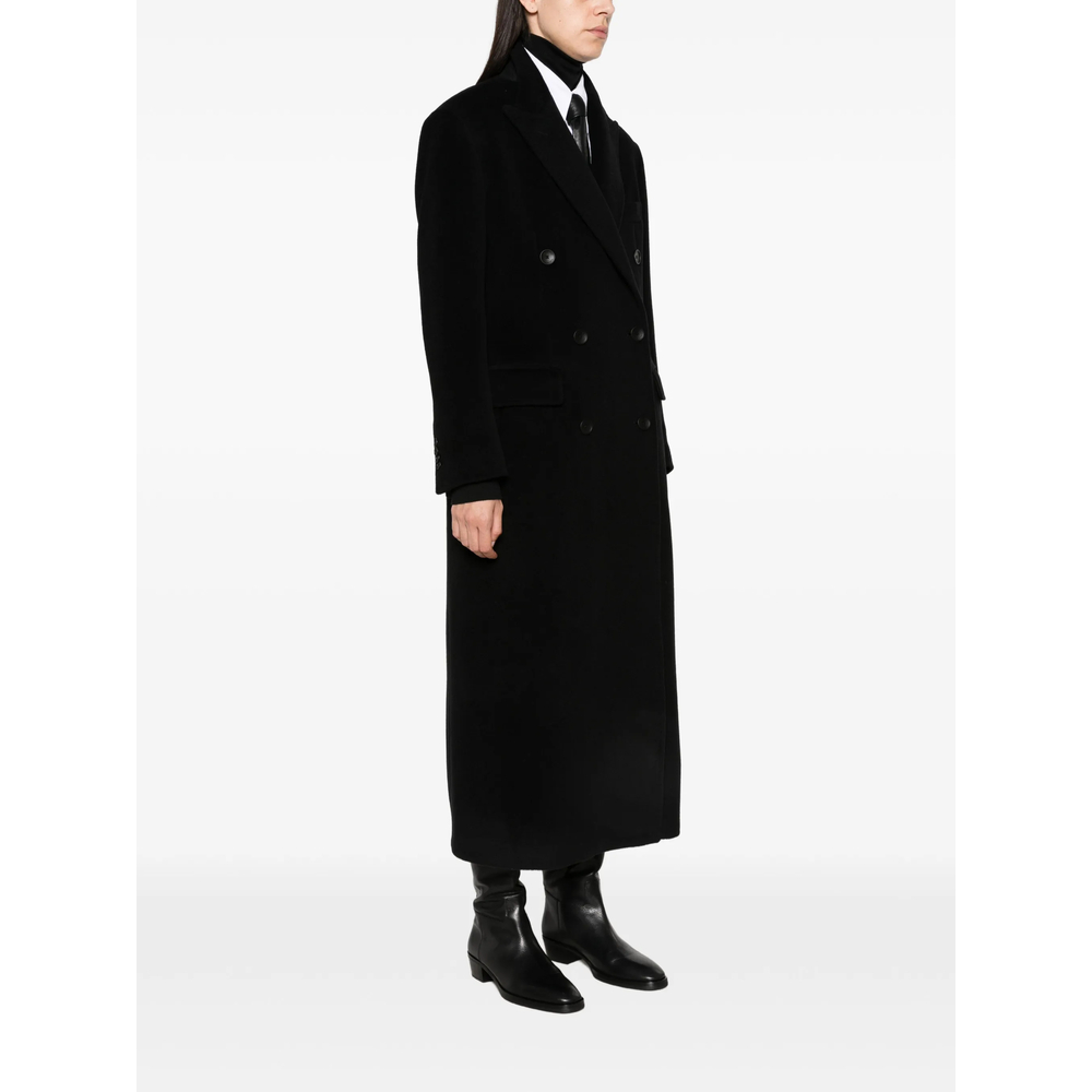 Caitlyn Double-Breasted Peak-Lapel Coat
