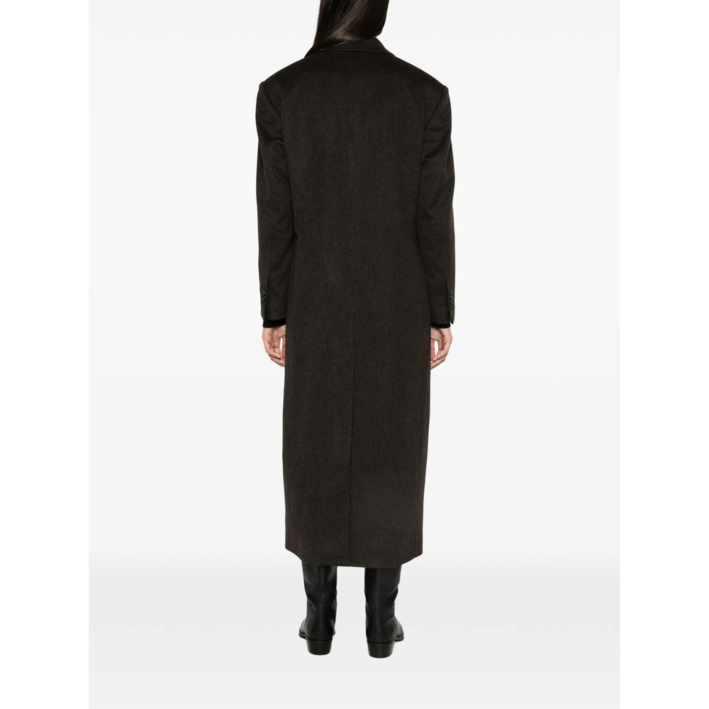 Caitlyn Double-Breasted Peaked-Lapel Coat