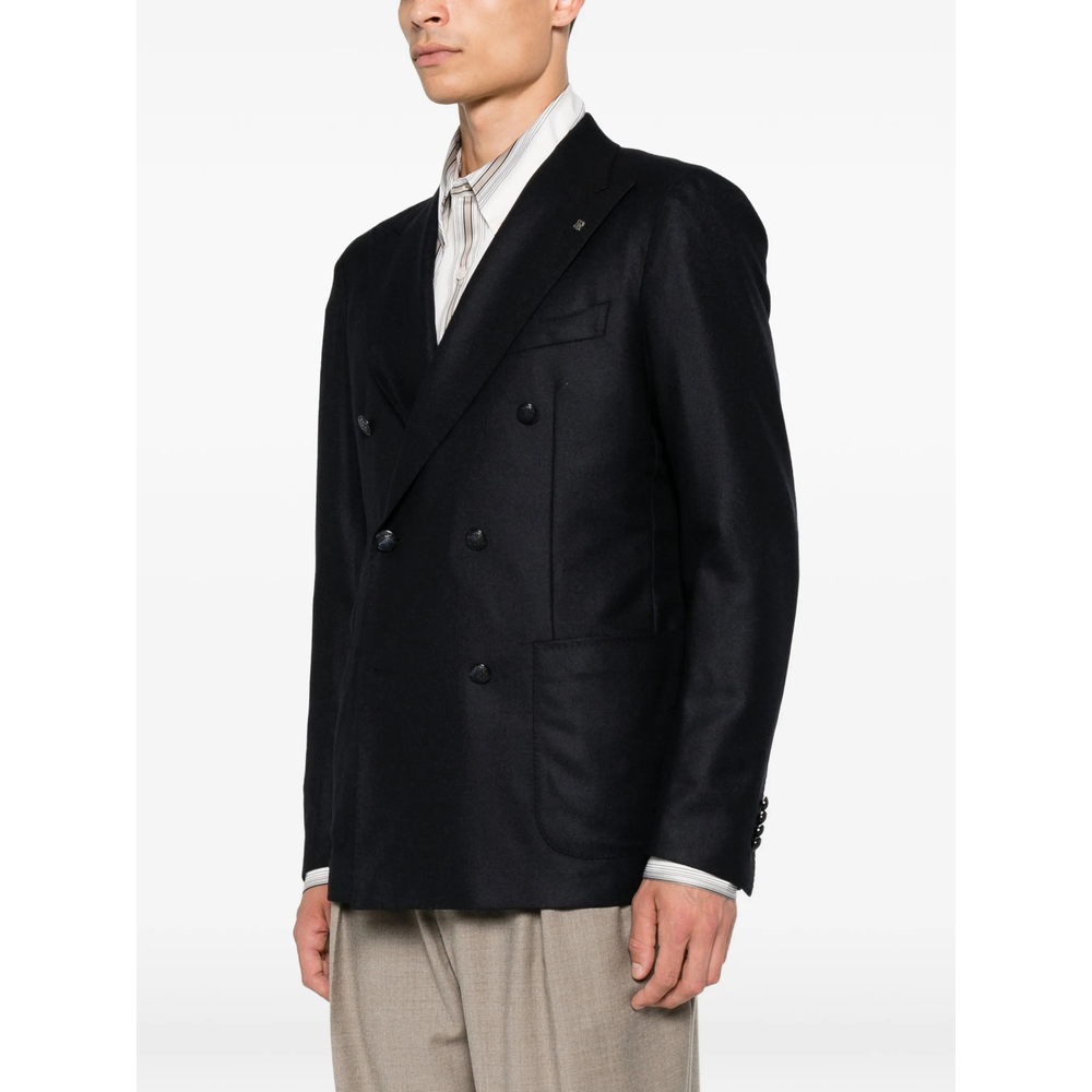 Double-Breasted Buttoned Blazer