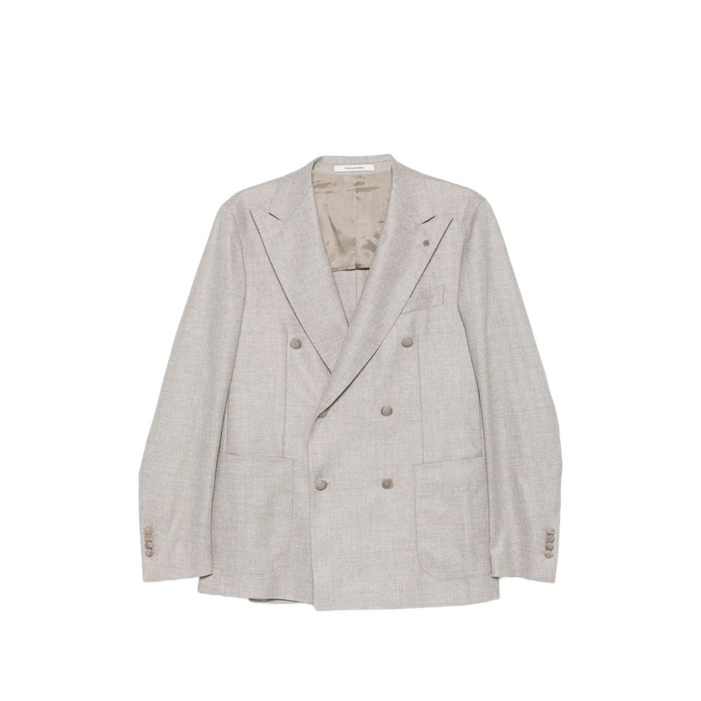 Double-Breasted Buttoned Blazer
